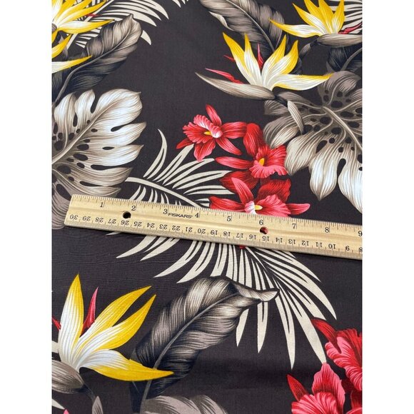 Tropical Floral Fabric Birds of Paradise Floral Leaves Quilting Sewing 3.33 YD - Picture 2 of 4